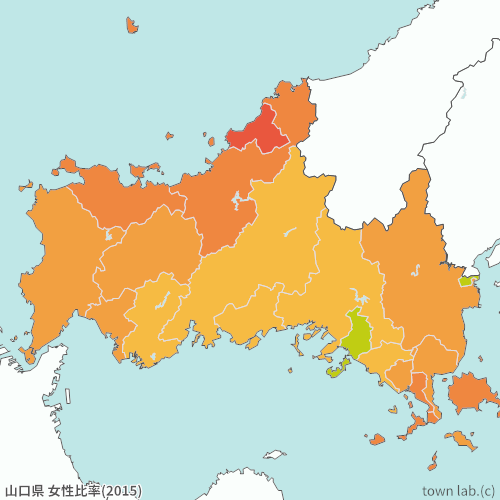 山口県 女性比率