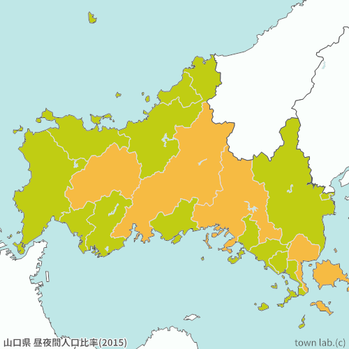 山口県 昼夜間人口比率