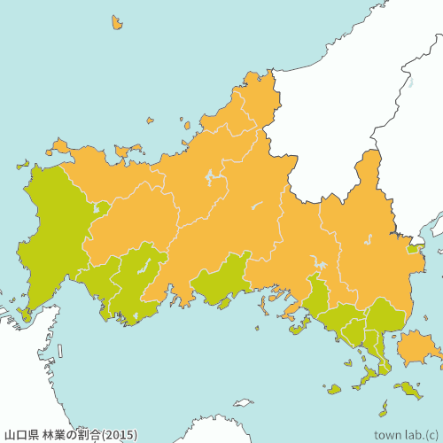 山口県 林業の割合