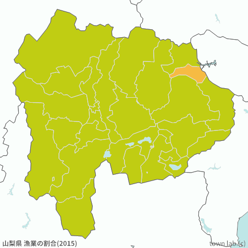 山梨県 漁業の割合