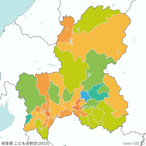 岐阜県 こどもの割合