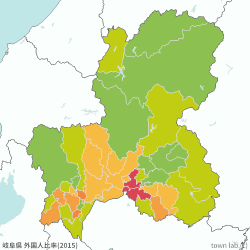 岐阜県 外国人比率