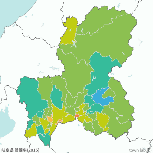 岐阜県 婚姻率