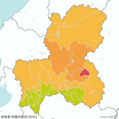 岐阜県 林業の割合