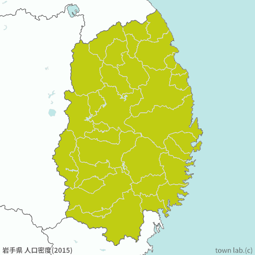 岩手県 人口密度