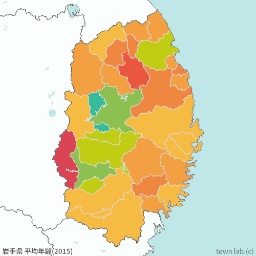 岩手県 平均年齢