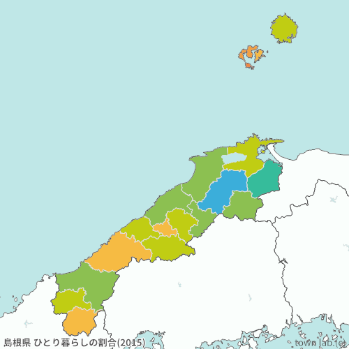 島根県 ひとり暮らしの割合