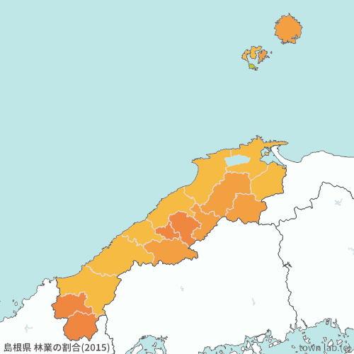 島根県 林業の割合
