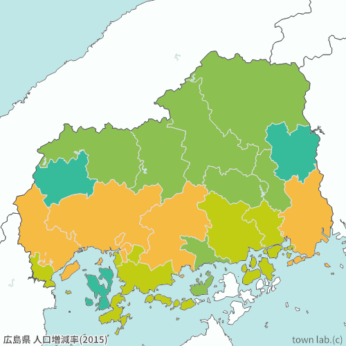 広島県 人口増減率