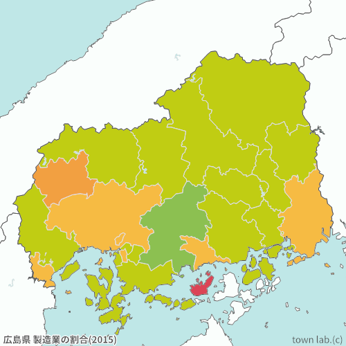 広島県 製造業の割合