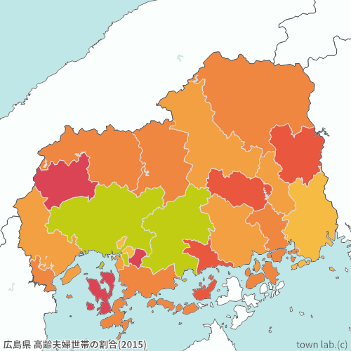広島県 高齢夫婦世帯の割合
