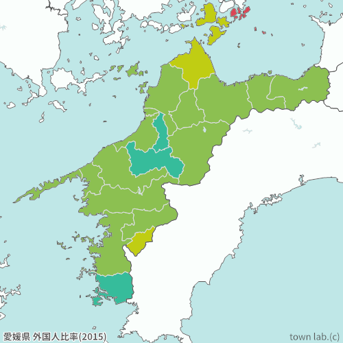 愛媛県 外国人比率