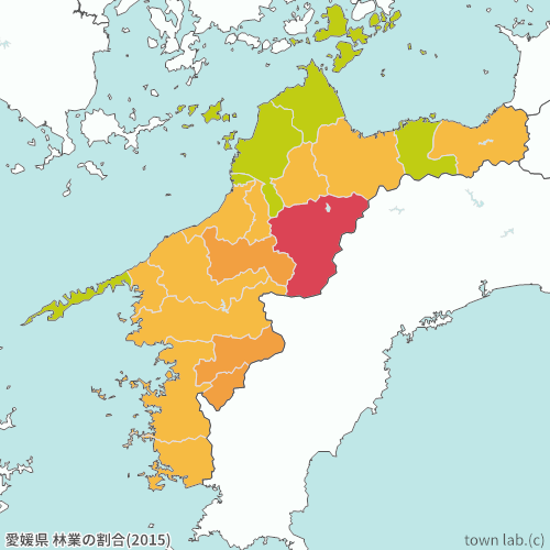 愛媛県 林業の割合