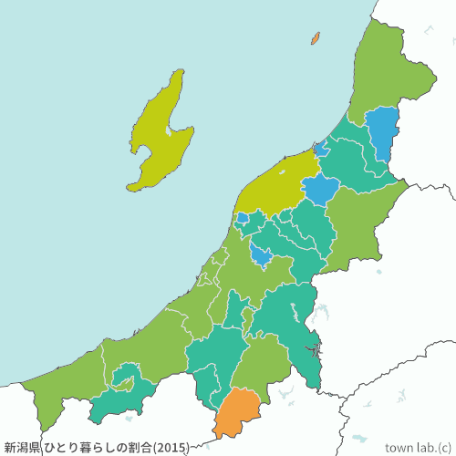 新潟県 ひとり暮らしの割合