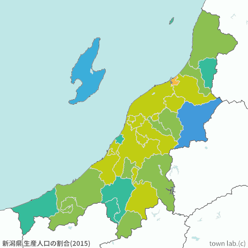 新潟県 生産人口の割合
