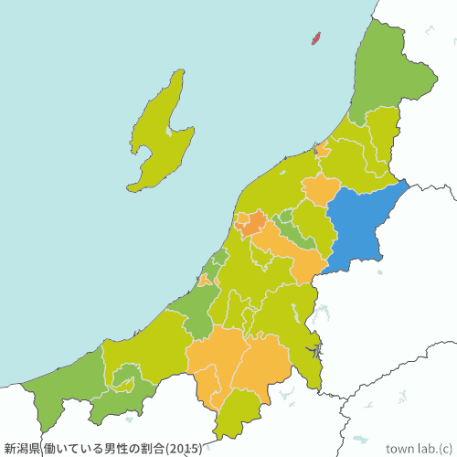 新潟県 男性の働いている人の割合