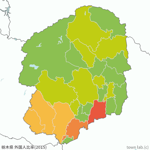 栃木県 外国人比率