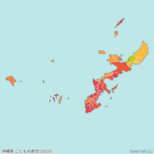 沖縄県 こどもの割合