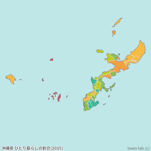沖縄県 ひとり暮らしの割合