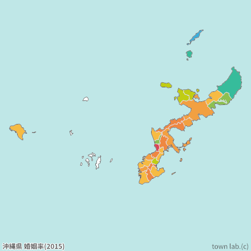 沖縄県 婚姻率