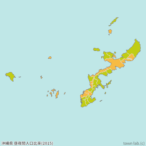 沖縄県 昼夜間人口比率