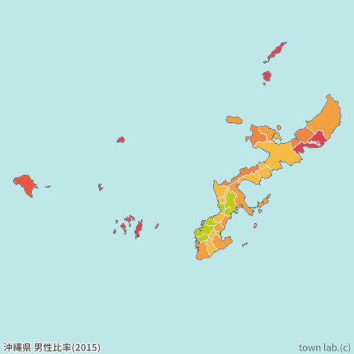 沖縄県 男性比率