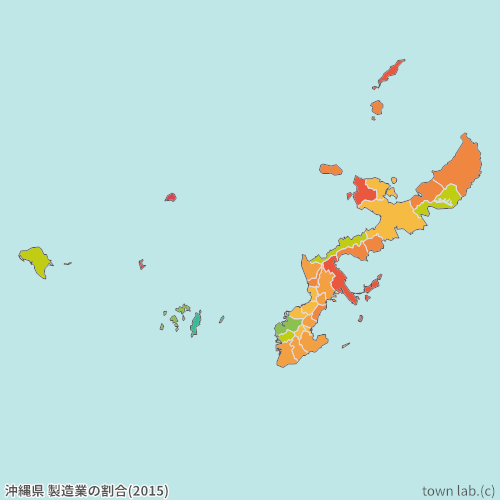 沖縄県 製造業の割合