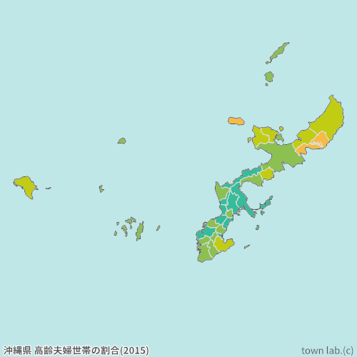 沖縄県 高齢夫婦世帯の割合