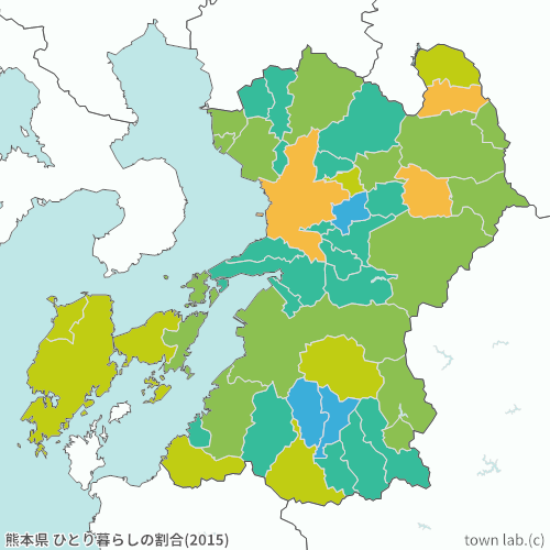 熊本県 ひとり暮らしの割合