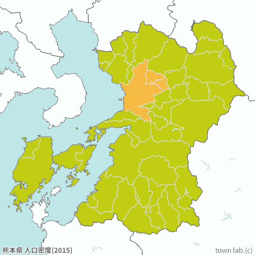 熊本県 人口密度