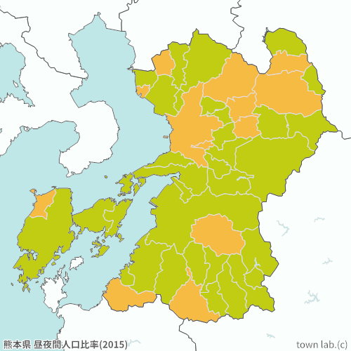 熊本県 昼夜間人口比率