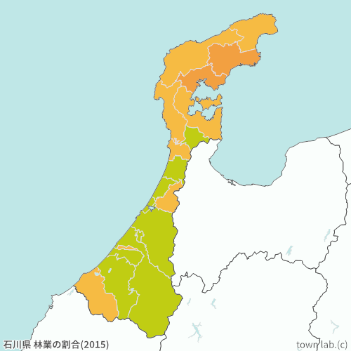 石川県 林業の割合