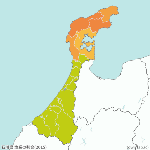 石川県 漁業の割合