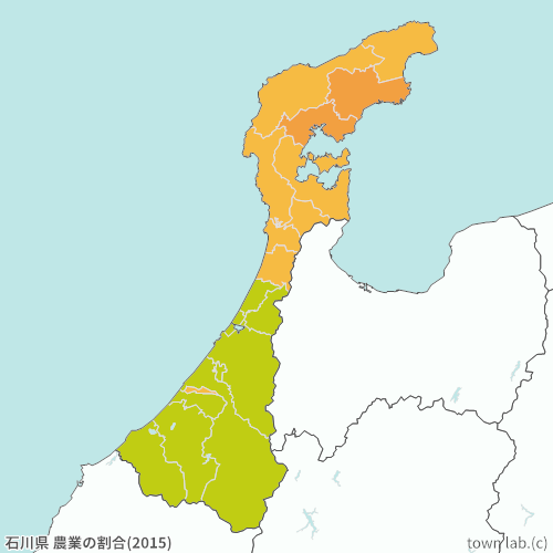 石川県 農業の割合