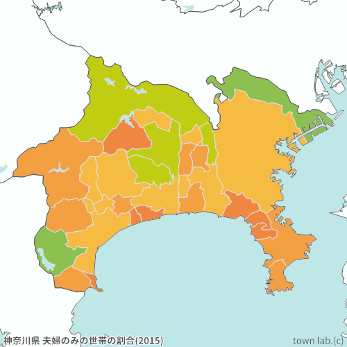 神奈川県 夫婦のみの世帯の割合