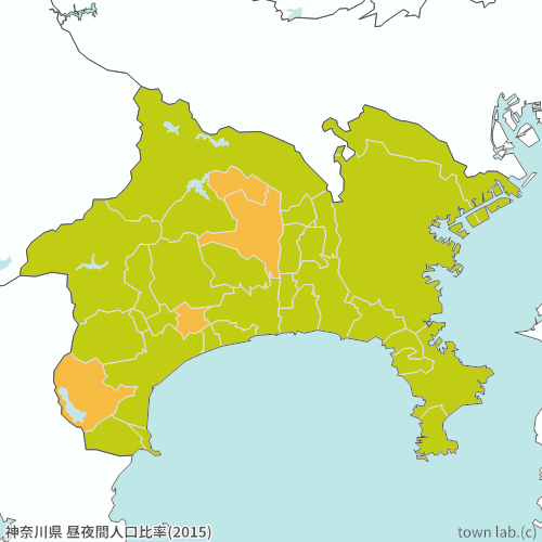 神奈川県 昼夜間人口比率