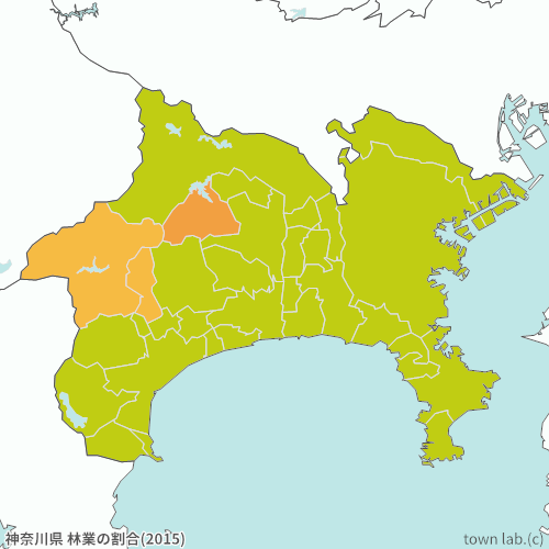 神奈川県 林業の割合