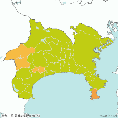 神奈川県 農業の割合