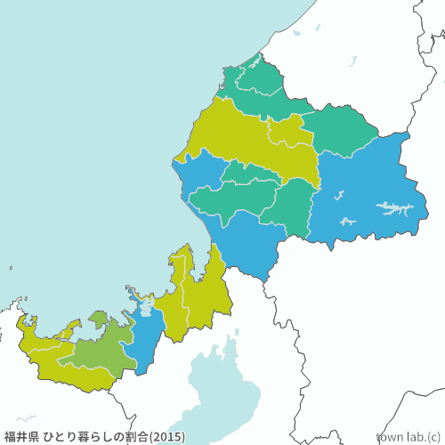 福井県 ひとり暮らしの割合