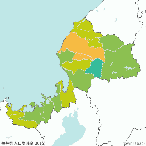 福井県 人口増減率