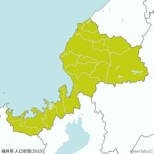 福井県 人口密度