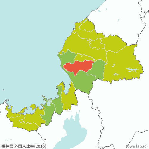 福井県 外国人比率