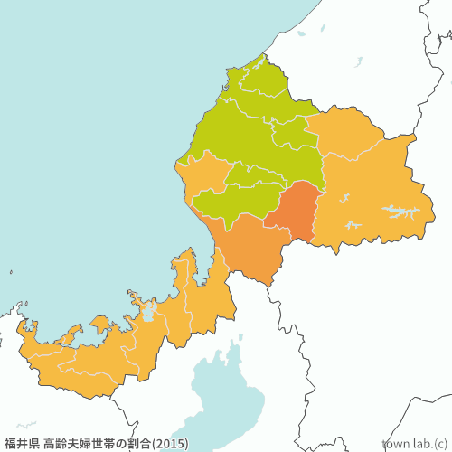 福井県 高齢夫婦世帯の割合