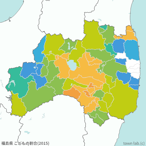 福島県 こどもの割合