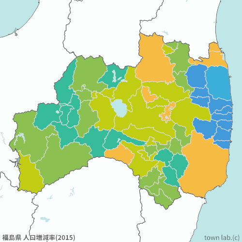 福島県 人口増減率
