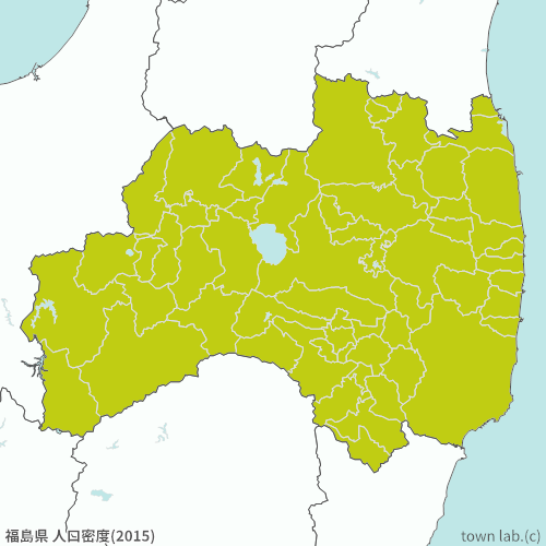 福島県 人口密度