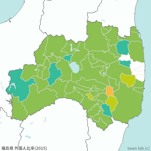 福島県 外国人比率