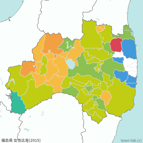 福島県 女性比率