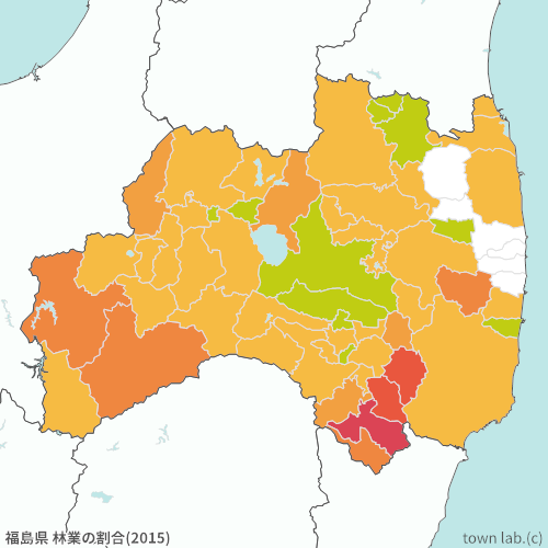 福島県 林業の割合