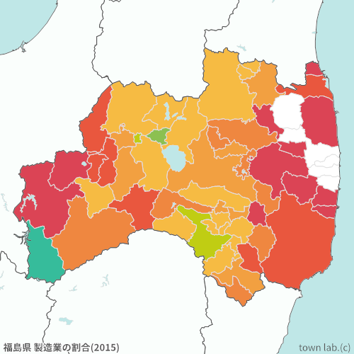 福島県 製造業の割合